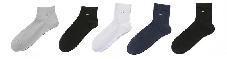 Ramie Blend Men's Socks — Ankle: Gray, Black / Crew: White, Navy, Charcoal